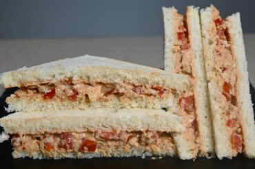 Chicken Tomato Sandwich/Easy Lunch Box by Kids/Chicken Tomato & Mayo Sandwich/Cold Sandwich/E-24