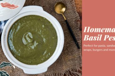 Homemade Basil Pesto Recipe - Italian Recipes by Archana's Kitchen