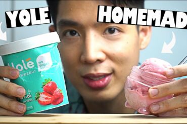 Recreating Yole Frozen Strawberry Yogurt Ice Cream Recipe At Home (Low Calorie Sugar Free Ice Cream)