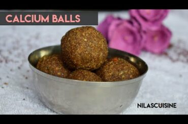 CALCIUM RICH MILLET LADDU / Healthy  Evening Snacks Recipe/ NILASCUISINE