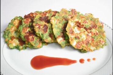 Vegetable Fritters/Healthy and Easy Evening Snack/Spinach Fritters