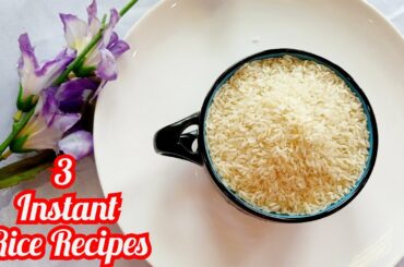 3 Simple & Tasty Rice Recipes - lock down recipes & ideas | Lunch Box Recipe | 3 instant rice recipe
