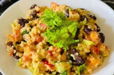 5 Minutes Couscous Salad. Easy and healthy salad recipe.
