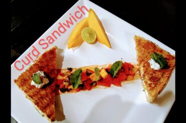 Best Healthy curd sandwich with mango salsa salad