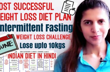 Weight Loss Diet / Meal Plan | Intermittent Fasting | June Weight Loss Challenge | Lose Upto 10kgs