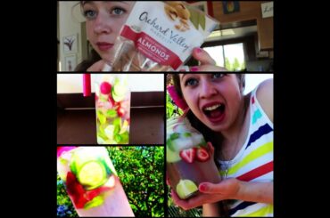 Strawberry and Lime Infused Water + 2 Healthy Snack Ideas