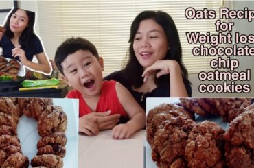 VEGAN CHOCOLATE CHIP OATMEAL COOKIES + EGGLESS | HEALTHY RECIPES FOR WEIGHT LOSS | Rain Shin