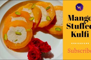 Mango Stuffed Kulfi - Healthy and Simple Bread Kulfi -Without Sugar, Condensed Milk.