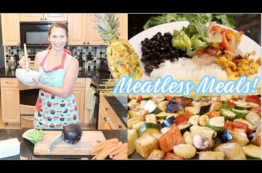 What's For Dinner?! Meatless Meal Ideas!  Easy & Delicious Vegetarian Dinner Ideas! Cook With Me!