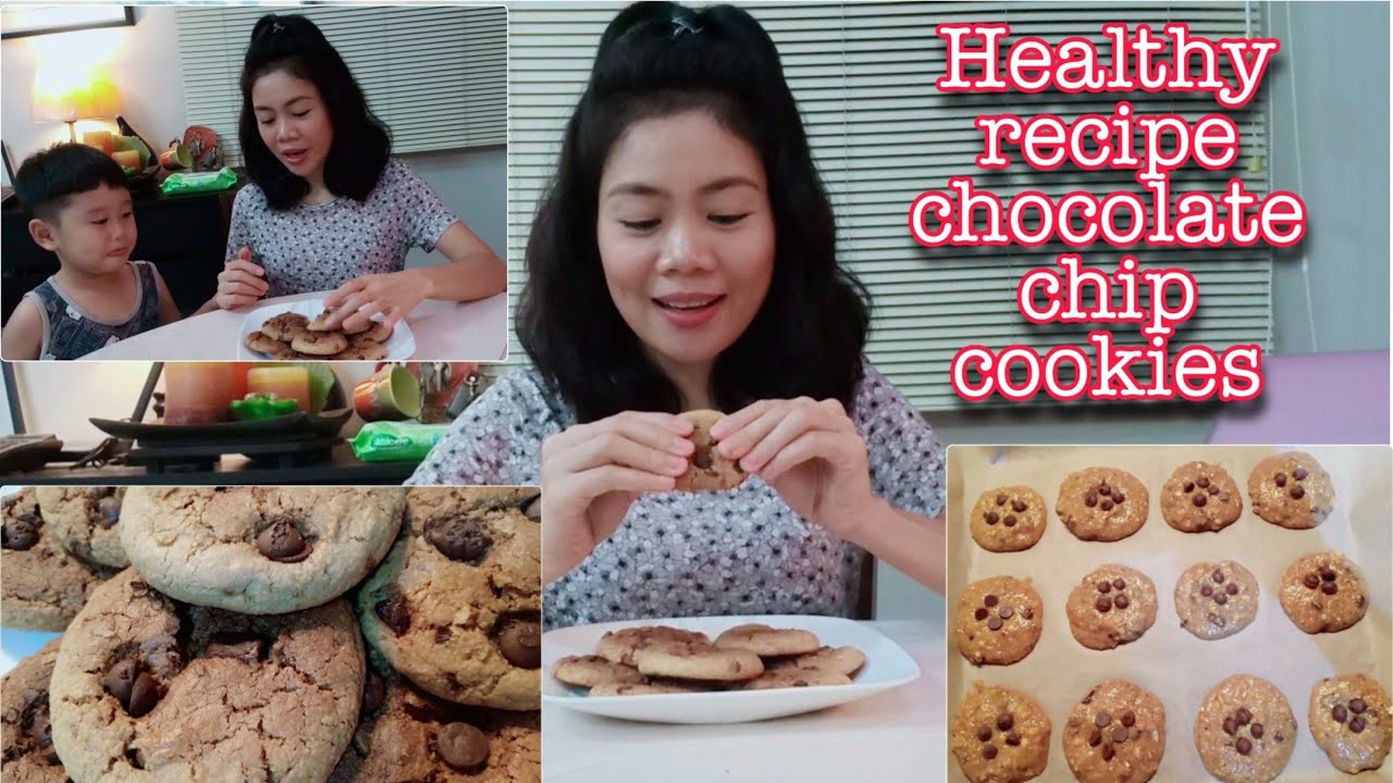 ALMOND CHOCOLATE CHIPS COOKIES | HEALTHY RECIPE | Rain Shin ALMOND CHOCOLATE CHIPS COOKIES | HEALTHY RECIPE | Rain Shin