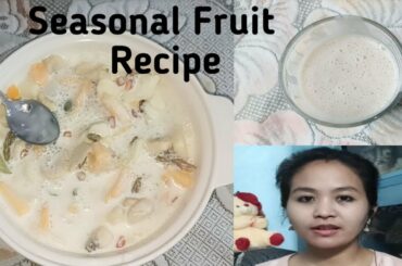 Seasonal fruit recipe/ Healthy Banana Juice/ How to make Fruit Salad in a simple way
