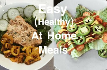 HEALTHY EASY MEAL IDEAS (salmon kale salad & open-faced turkey burger)