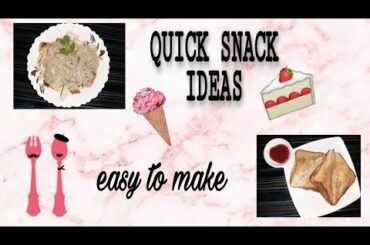 QUICK AND EASY SNACK IDEAS |THAT CHUBBY GIRL| ||RUKSAR LAKHANI||