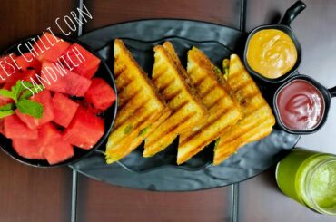 Cheese Chilli Corn Sandwich|Veg Sandwich|Cheese Sandwich|Healthy Sandwich|Breakfast Sandwich|Indian