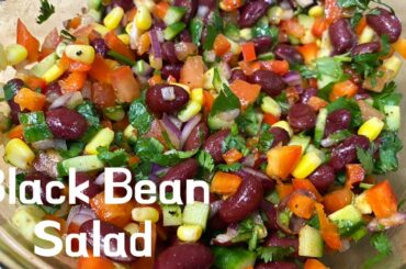 Mediterranean Black bean salad Recipe | Healthy salad | Weight loss salad | Easy salad recipies