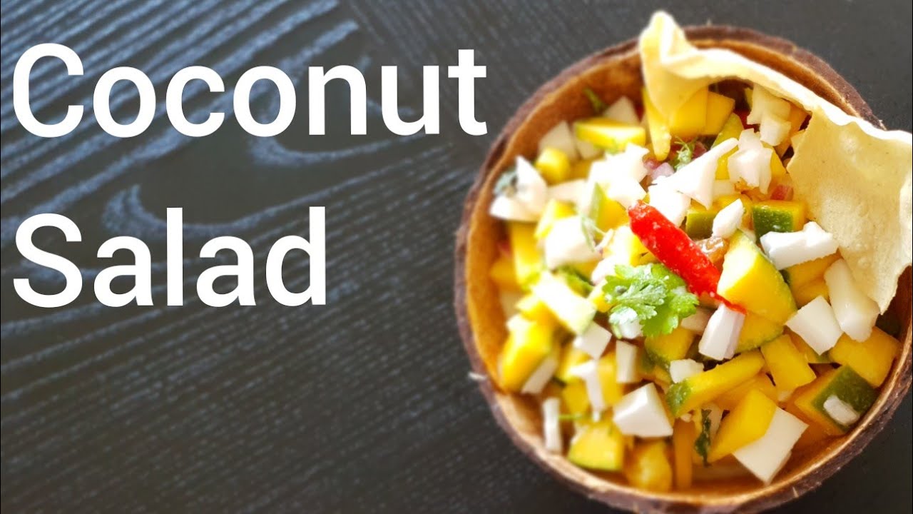 Coconut salad | Healthy coconut salad recipe | Vegetarian ceviche Coconut salad | Healthy coconut salad recipe | Vegetarian ceviche