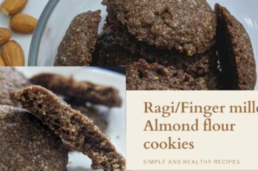 Eggless - Ragi|Finger millet Almond flour butter cookies ! Easy|Healthy cookies recipe!