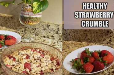 HEALTHY STRAWBERRY CRUMBLE|| EASY AND HEALTHY BREAKFAST RECIPE|| RARAS SMALL WORLD