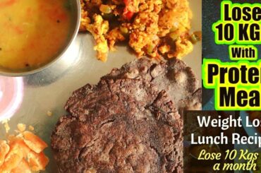 Weightloss Lunch recipe suggested by Rujuta Diwekar|Protein based lunch Ragi roti, paneer burji, dal