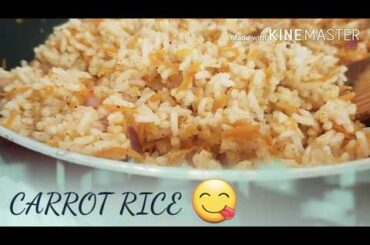#Carrotrice carrot rice || quick & Easy carrot  rice Recipe || Healthy Lunch Box Recipe