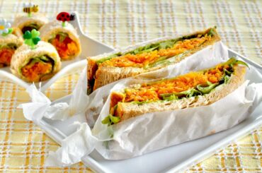 Wafu Carrot Sandwiches (Satisfying Sesame Seeds Flavor / Vegan Recipe) | OCHIKERON