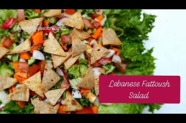 Healthy Lebanese Fattoush Salad without Mayonnaise |Yummy Quick Recipes