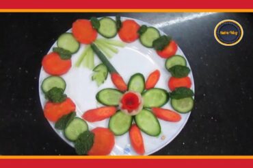 Flower Style Salad Platter/ Colorful Salad Platter for Lunch/Simple Salad Ideas/Sab's Vlog