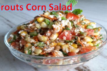 Corn Sprouts Salad, High Protein Salad, Paneer Salad, Moong Sprouts Salad, Nehas Tasty Recipes