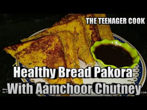 Healthy Bread Pakoda With Aamchoor Chutney /Healthy Bread Pakora/No Deep-fry /Less Oil recipe Healthy Bread Pakoda With Aamchoor Chutney /Healthy Bread Pakora/No Deep-fry /Less Oil recipe