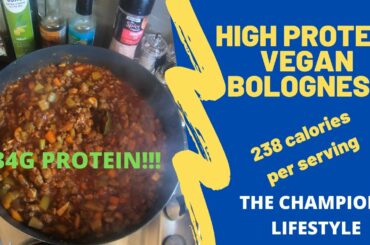 HIGH PROTEIN VEGAN BOLOGNESE | LOW COST MEAL PREP | (Ep. 4)