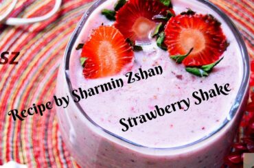 Low Calorie Strawberry Shake || Creamy And Yummy || Recipe By Sharmin Zshan || Kitchen Station