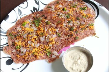 Instant 10 Minute Ragi Dosa Recipe|Healthy Breakfast Recipe|Finger Millet Dosa|How To Make Ragi Dosa