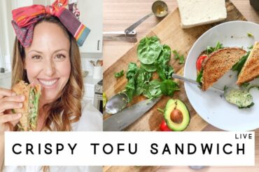 VEGAN LUNCH IDEAS (Part 1) Crispy Tofu Sandwich with Cilantro Lime Tahini Spread | Vegan Michele