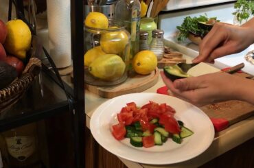 How I make a Healthy Salad  with AVOCADO and PURPLE BASIL / Vegan /Vegetarian /