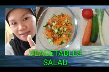 SIMPLE PREPARING HEALTHY VEAGETABLE SALAD