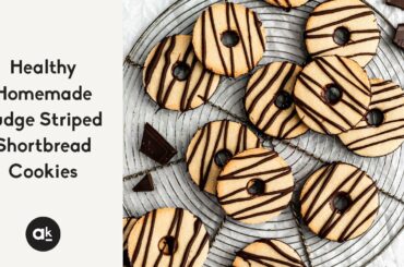 Healthy Homemade Fudge Striped Shortbread Cookies