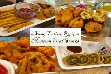 4 Easy Teatime Fried Snacks Perfect For Rainy Season | Monsoon Snack Recipes |Quick Evening Snacks