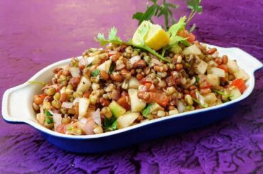 Best chaat for dieting|Sprout chaat (Moong and Moth)| Healthy chaat recipe in hindi