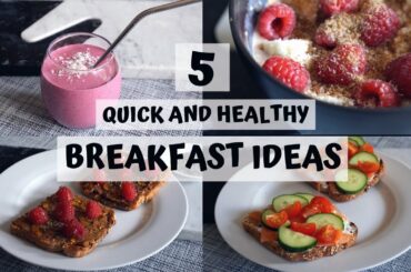 5 QUICK HEALTHY BREAKFAST IDEAS | Easy Recipes | Rowan Row