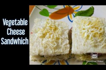 Bombay street style Vegetable Cheese Sandwich I Healthy Kids tiffin recipe | Easy Breakfast recipe