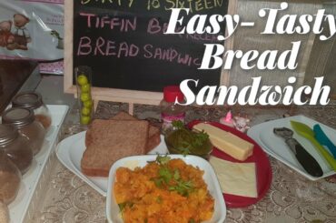 Cheesy Masala Bread sandwich | Easy healthy recipe for Students