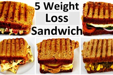 5 Weight Loss Sandwich Recipes In Hindi|Weight Loss Recipe In Hindi|Healthy Breakfast Ideas In Hindi