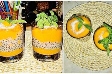 Mango Basil Seeds Pudding with Coconut | Healthy Breakfast Pudding | Summer Recipe |By Sabbi Fusion