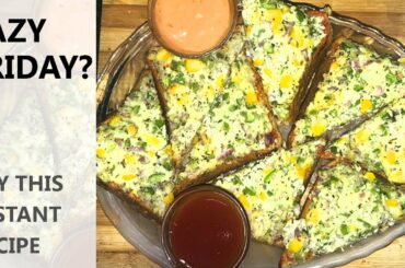 Easy & Healthy Open Toast Sandwich | Lazy Cooking | Instant Kids Recipe