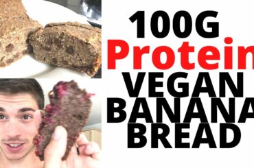 High Protein GF VEGAN BANANA BREAD Recipe - Gluten Free - Over 100g Protein, Healthy, Cheap & Quick
