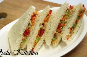 Children's Special Sandwich || Veggie-Cheese Sandwich Recipe ||Lunch Box Special ||Ep#528