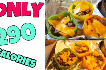 How to make stuffed bell peppers with steak and rice | 290 LOW CALORIE healthy FULFILLING MEAL ideas