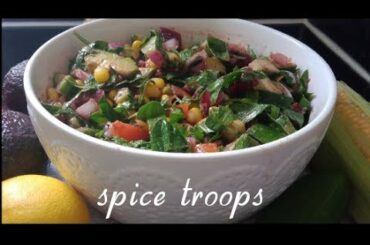 My healthy salad,Avacodes,cucmbers, corn salad, mix sald