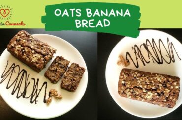 Healthy Oats Banana Bread Recipe in Hindi | Banana Walnut Bread | Healthy Desserts