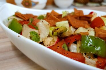 how to make fattoush salad (traditional Lebanese salad ) Healthy Salad recipe | Zaina's Food Secrets